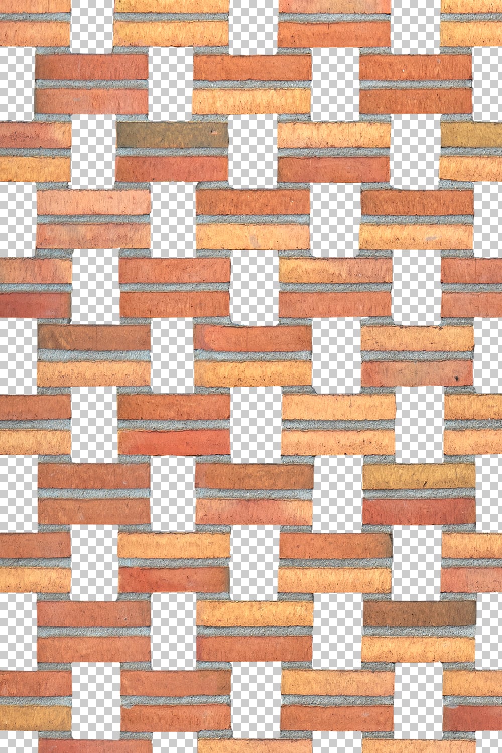 Brick lattice wall close-up