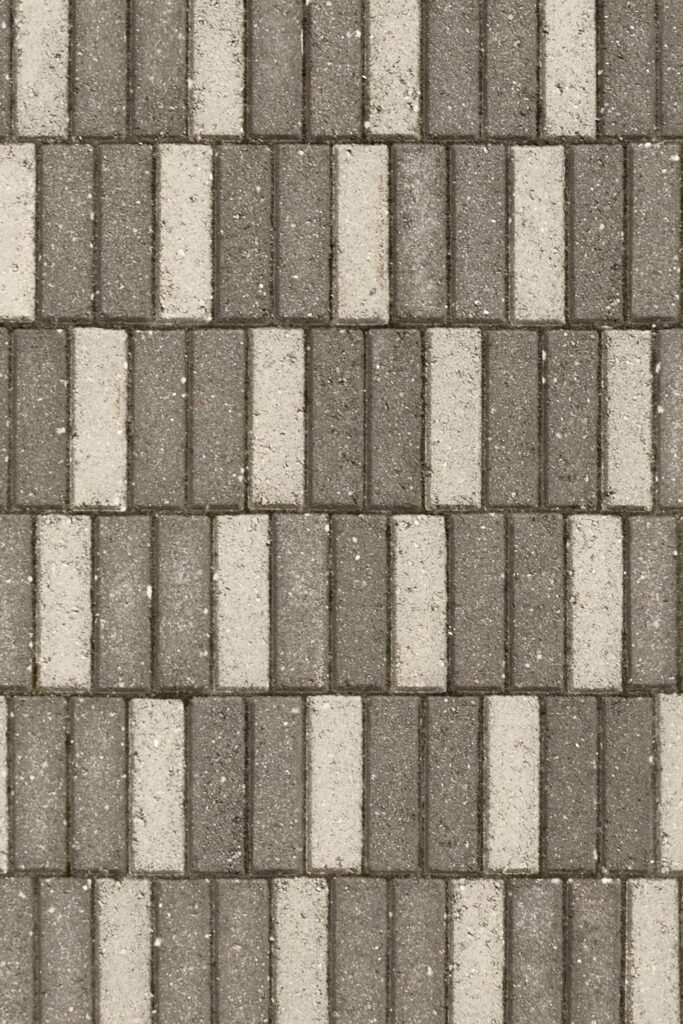 black & white rectangle concrete pavement sidewalk  close-up